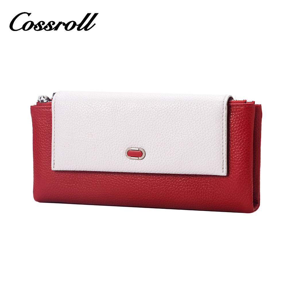 Leather hand handbag female pure cowhide long wallet 2024 new all-in-one large capacity mobile phone multi-card position