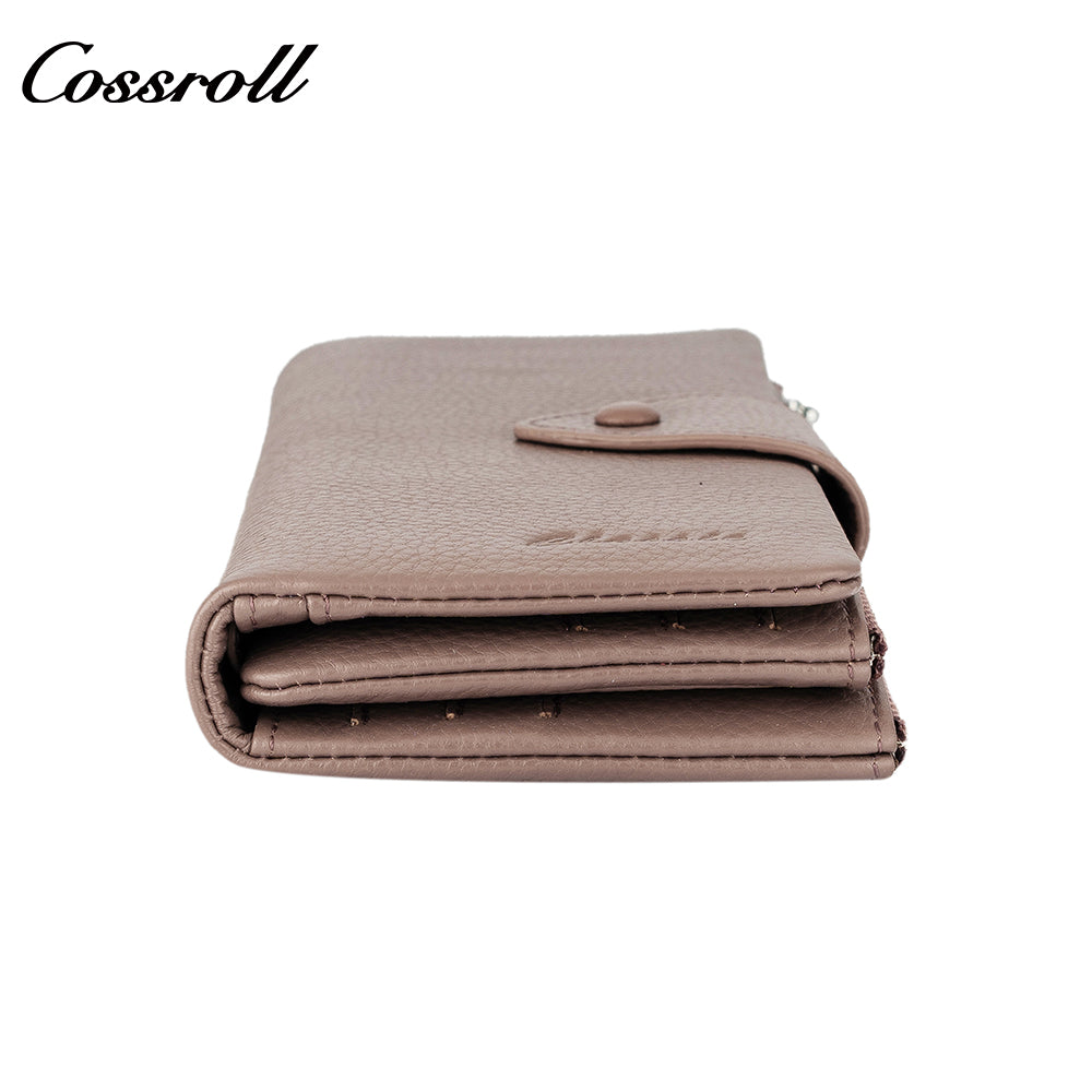 Innovative Design ladies purses multiple slots geniune leather wallet Lychee leather