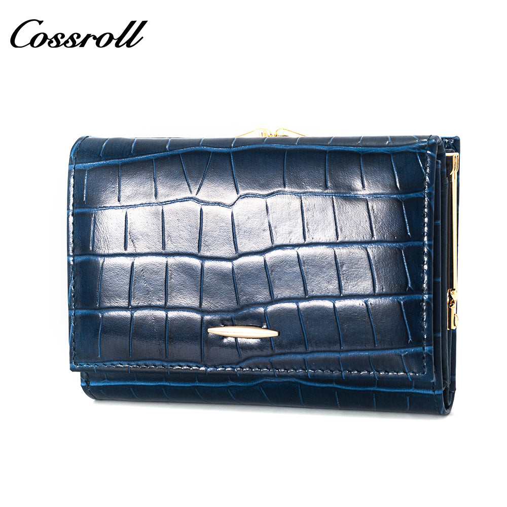 New China Products leather waterproof wallets ladies crocodile texture Genuine Leather