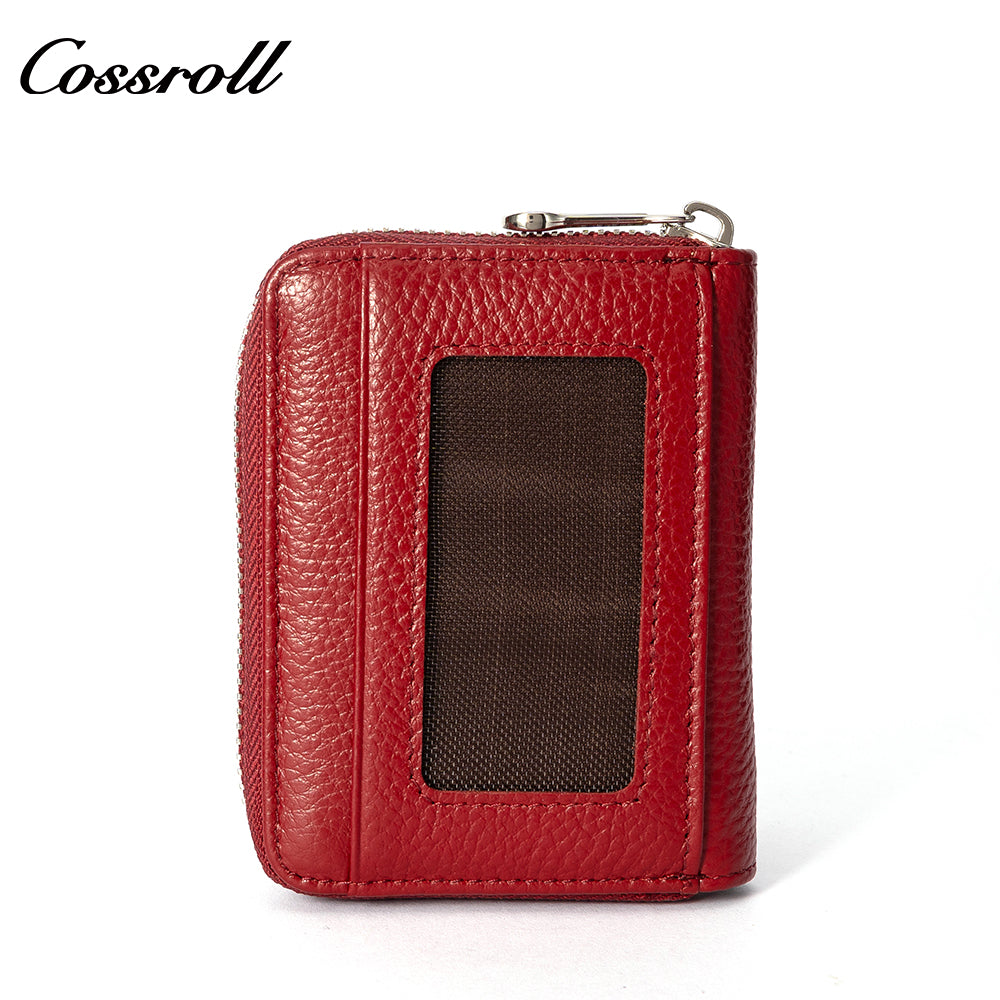 Wholesale High Quality ladies purse geniune leather wallet Organ slot Lychee leather