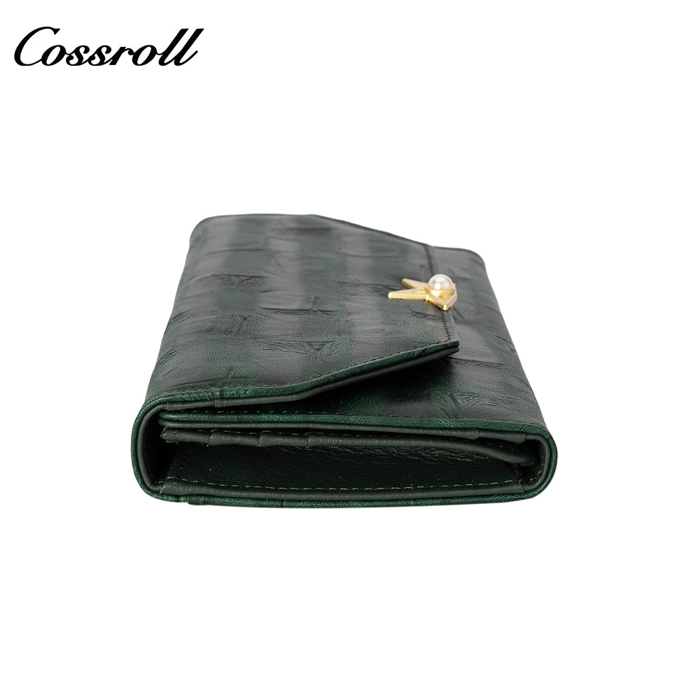 2024 Most Popular best brand leather long wallet female Genuine Leather