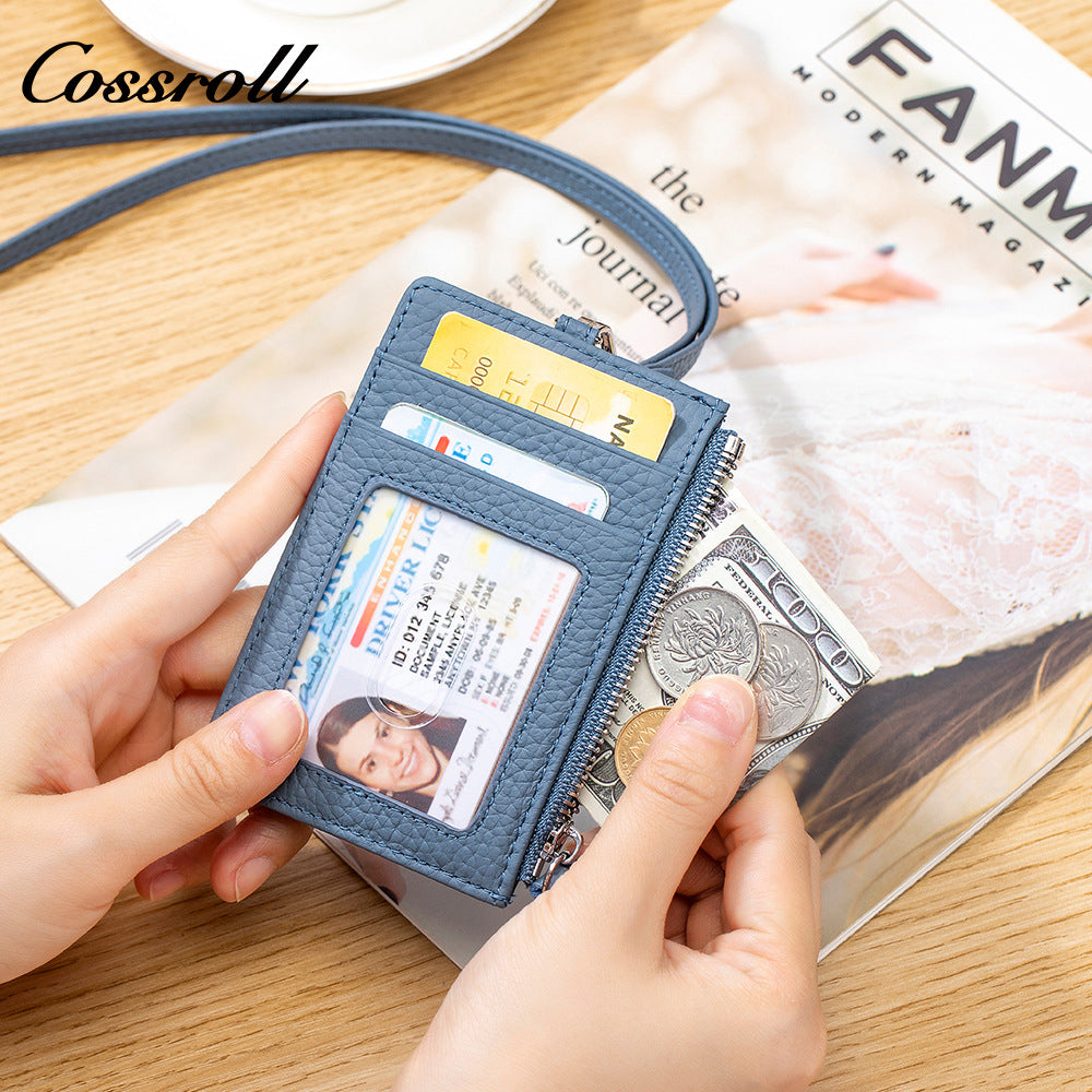 The first layer of cowhide Japanese multi-functional ultra-thin document card bag leather document bag