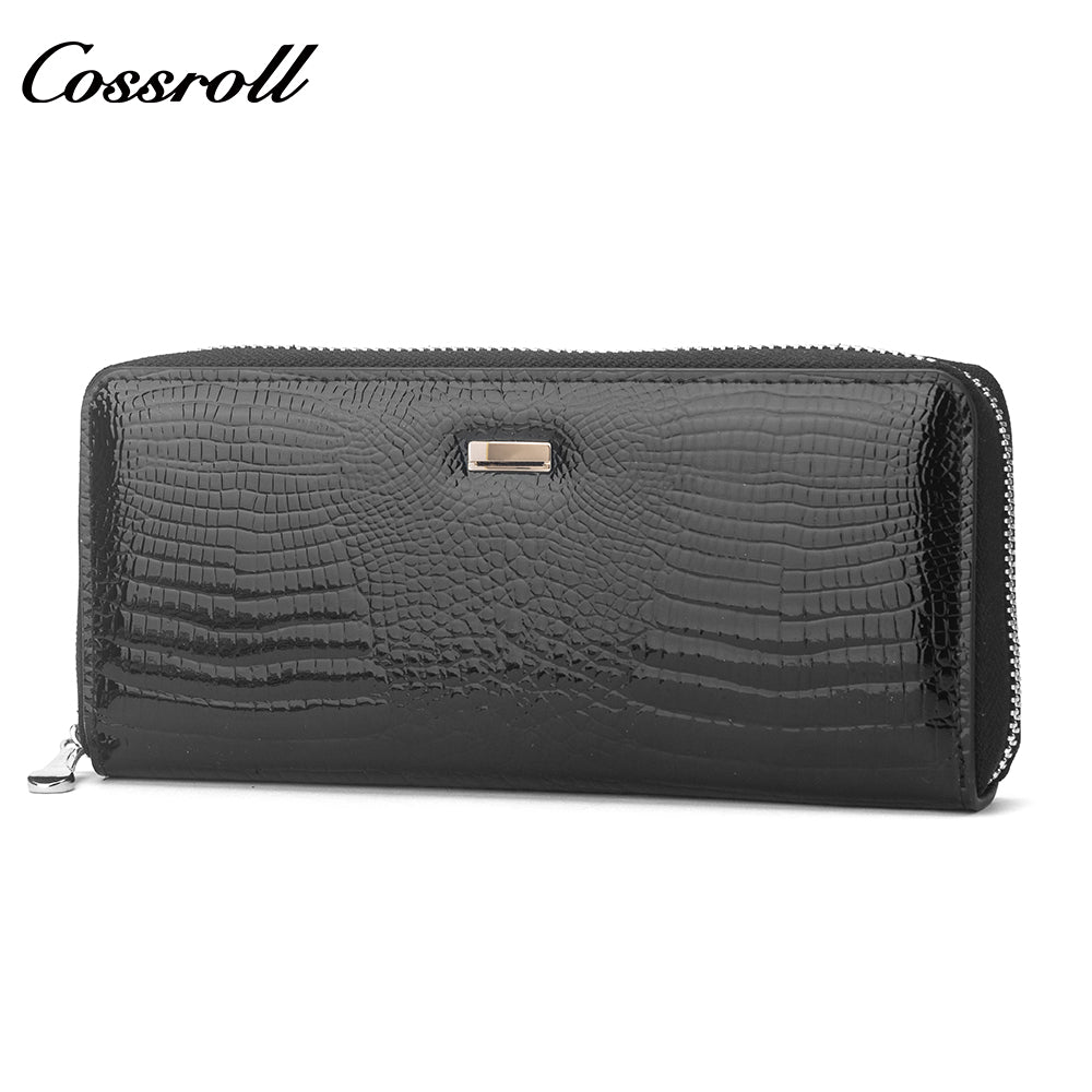 Wholesale High Quality ladies purse geniune leather wallet patent leather
