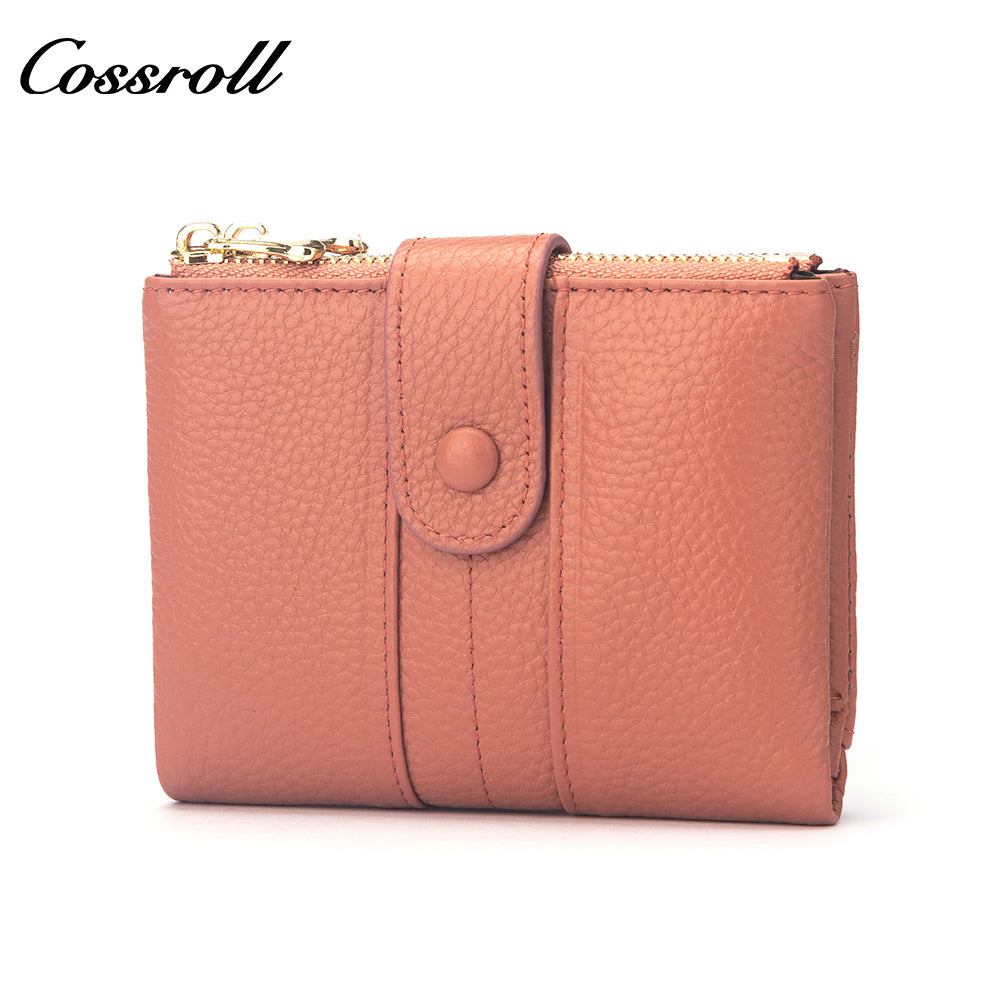 Innovative Design ladies purses multiple slots geniune leather wallet Lychee leather