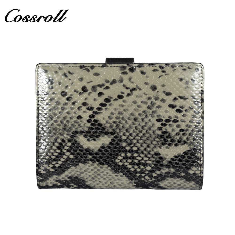 Europe and the United States retro creative printing short section leather wallet student money clip soft wallet multi card position