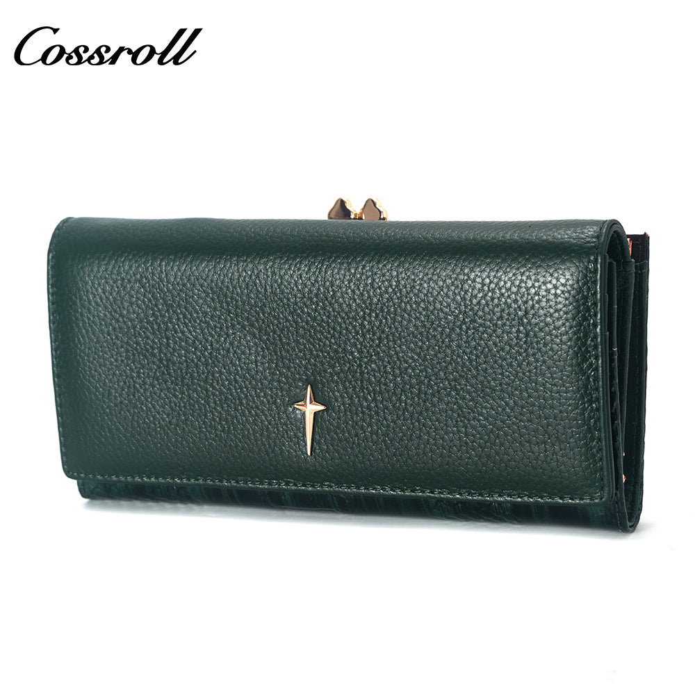 Wholesale High Quality ladies purse geniune leather wallet Lychee leather