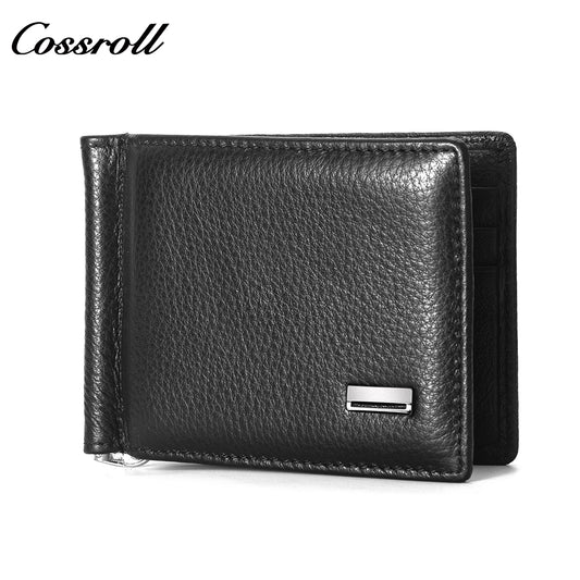 2024 New Genuine Leather Men's Wallet Short High-End Men's Wallet Factory Customized