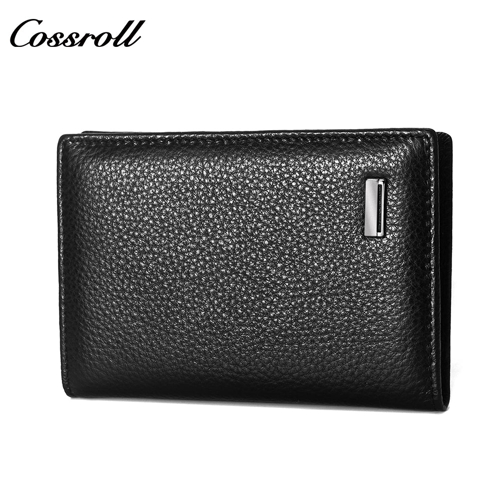 China Big Factory Good Price best quality genuine leather wallet Lychee leather