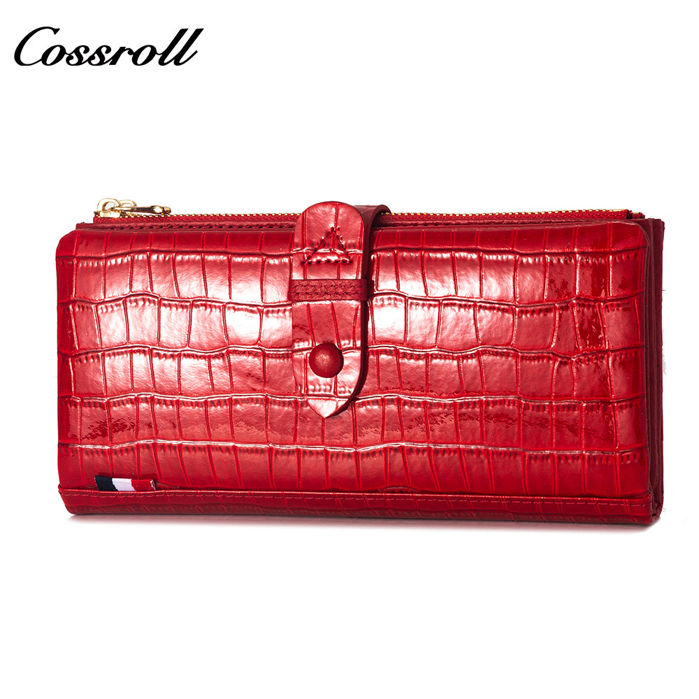 Comfortable New Design green personalised crocodile texture Genuine Leather