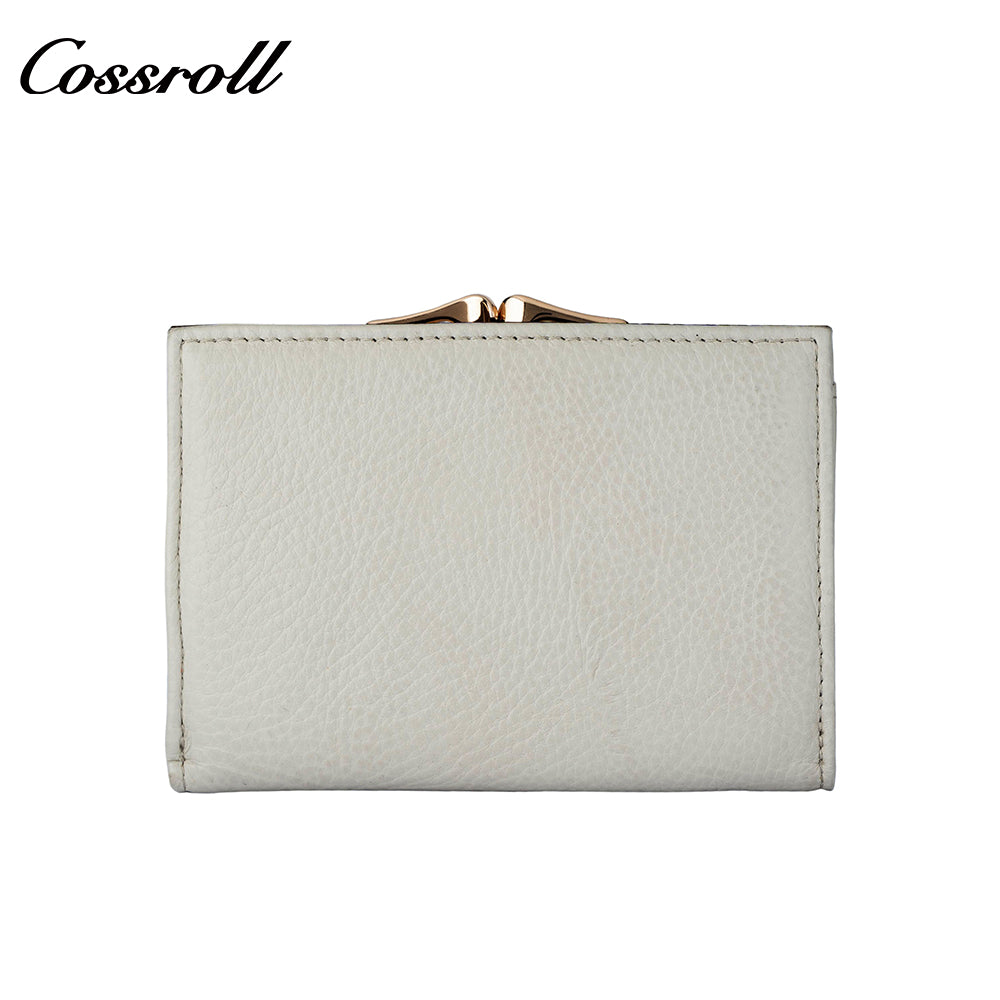 Premium sense of change purse ladies small wallet short buckle simple leather fashion clutch wallet light luxury new models