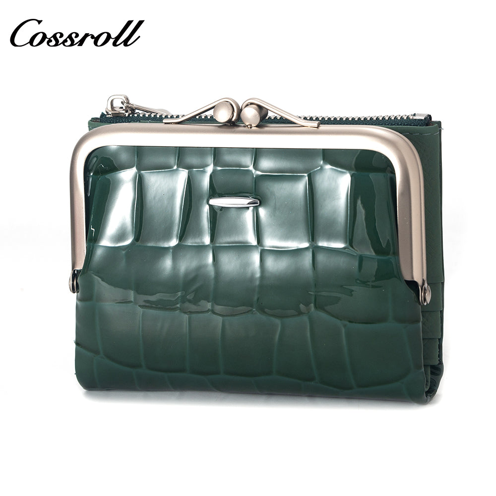 Most Selling Products cowhide wallet crocodile texture patent leather