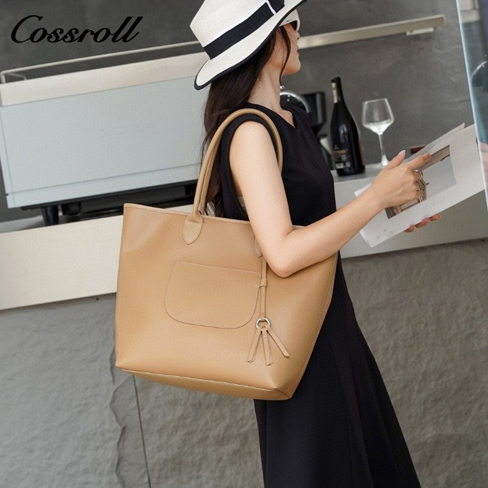 New large-capacity handbags bags for women, single-shoulder genuine leather underarm bag