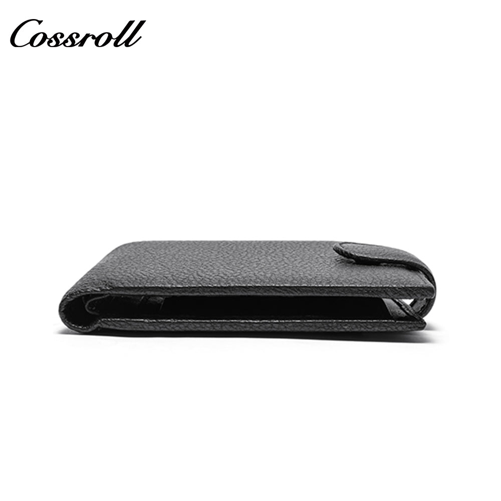 Men's wallet cowhide short foreign trade head layer zipper buckle money clip new wallet wallet coin