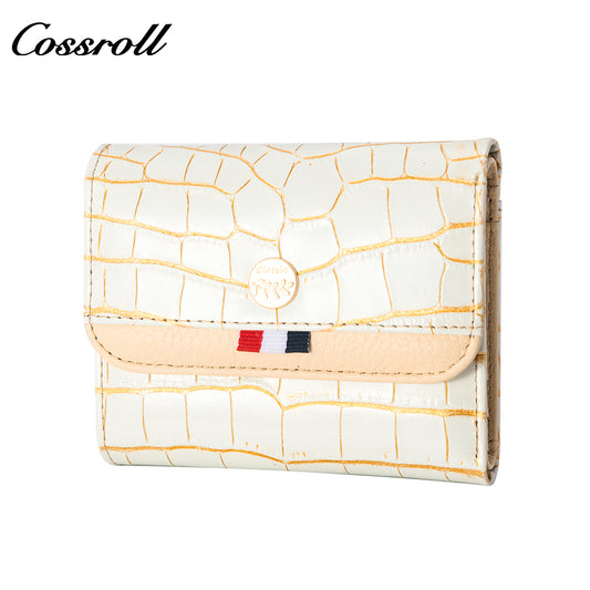 Best Selling Promotional Price luxury leather travel crocodile texture Genuine Leather