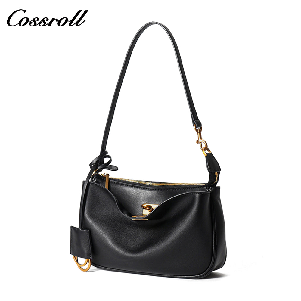 Crossbody Fashion Vegetable Tanned Leather rodeo Women's Bag Premium Feeling Hundred Underarm Bag Female New Commuter Shoulder Bag