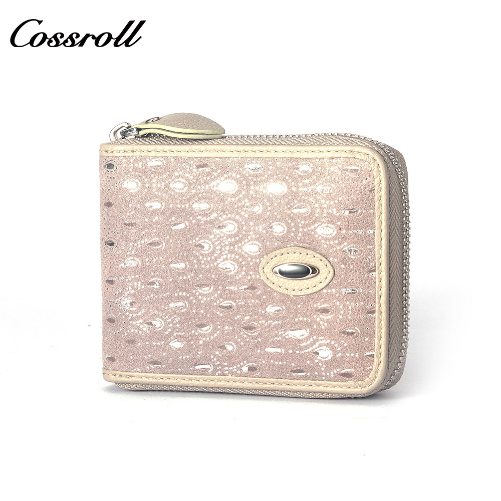 New factory custom leather money baotou layer cowhide change card wallet Genuine leather holding women's purse custom