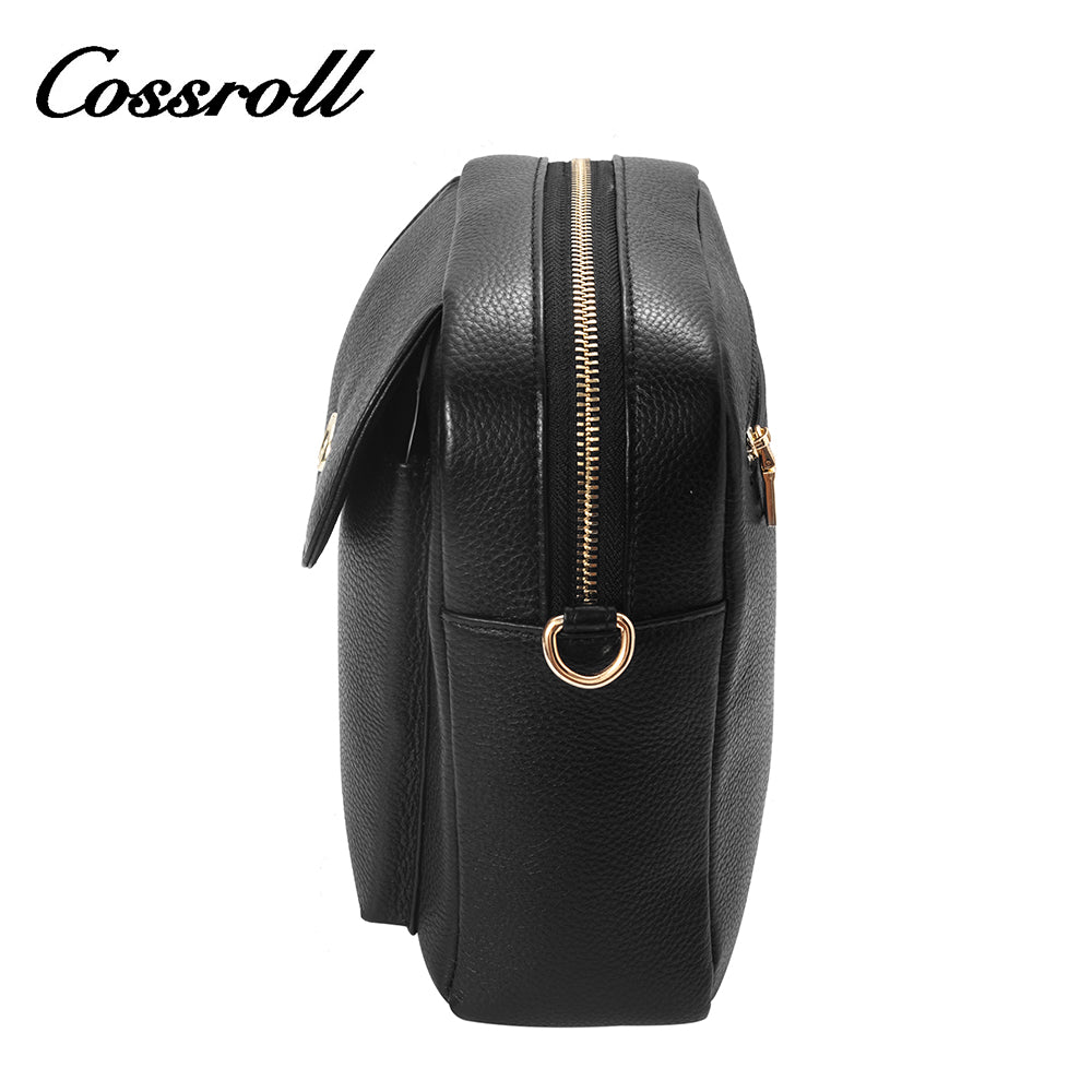 High-end leather mobile phone bag female 2024 new fashion female bag vertical multi-layer crossbody bag burst shoulder bag