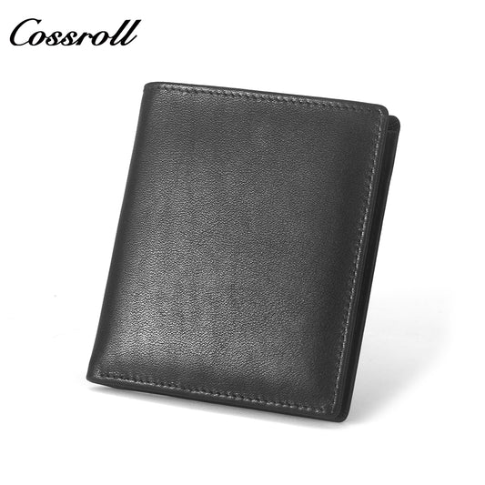 New leather wallet short first layer cowhide women's advanced sense purse small purse for women