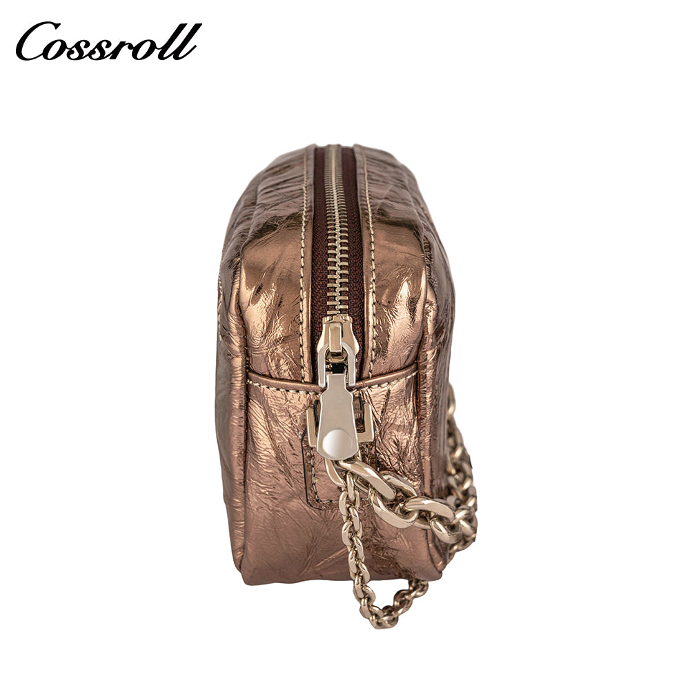 Europe and the United States wind patent leather shoulder crossbody bag small square bag camera bag