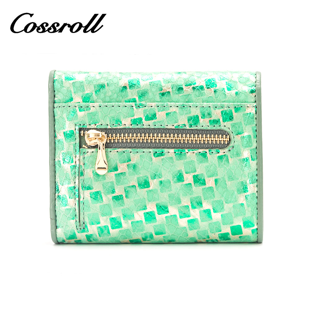 High-grade snakeskin leather short purse female 2024 temperament new wallet
