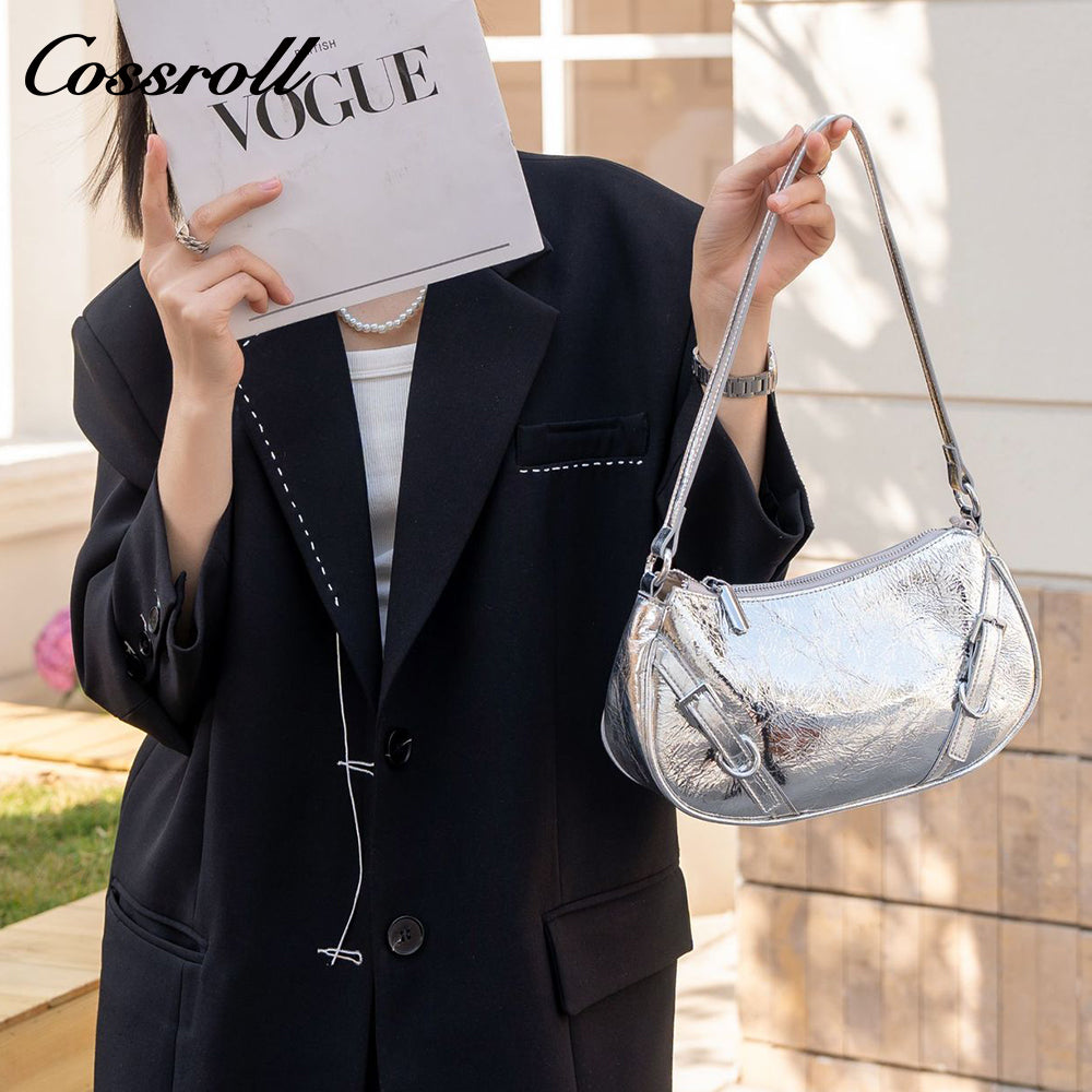 Head layer cowhide cracked shoulder female small bag shell Europe and the United States crossbody Tote