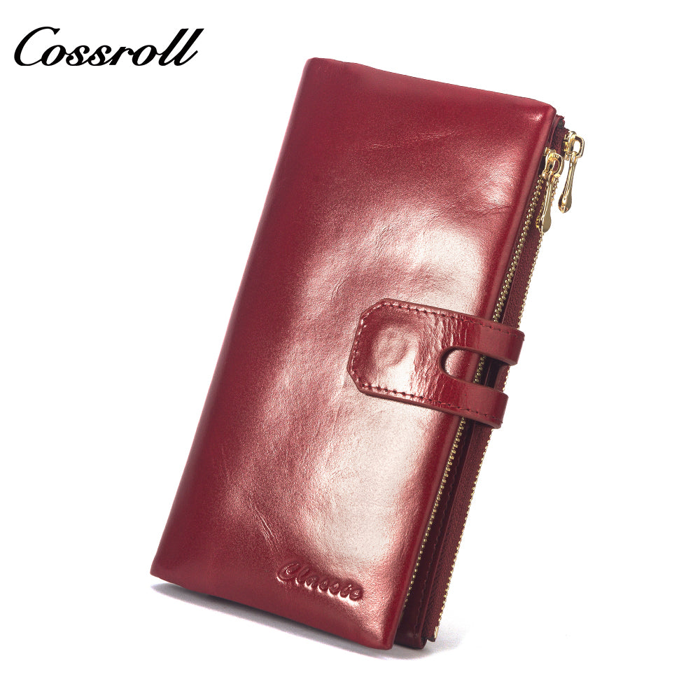 Customized Design Products wallets for women fashionable oil wax leather