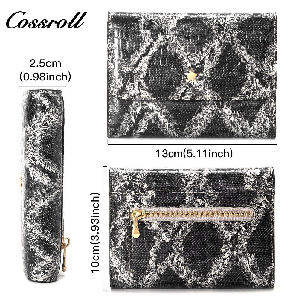 China Professional Customized luxury leather designer crocodile texture Genuine Leather