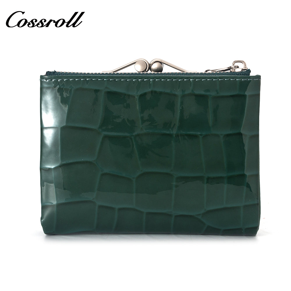 Most Selling Products cowhide wallet crocodile texture patent leather