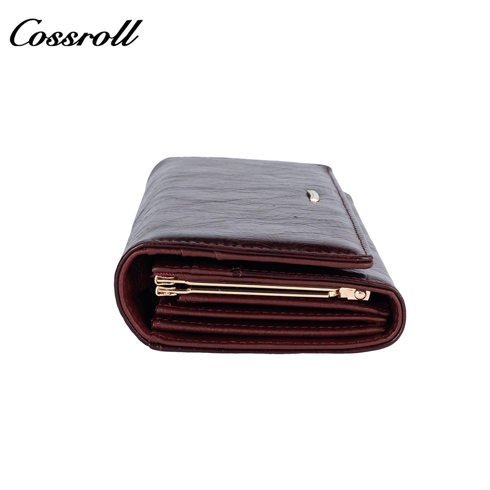 The Factory Produces genuine long card holder wallet geniune leather wallet