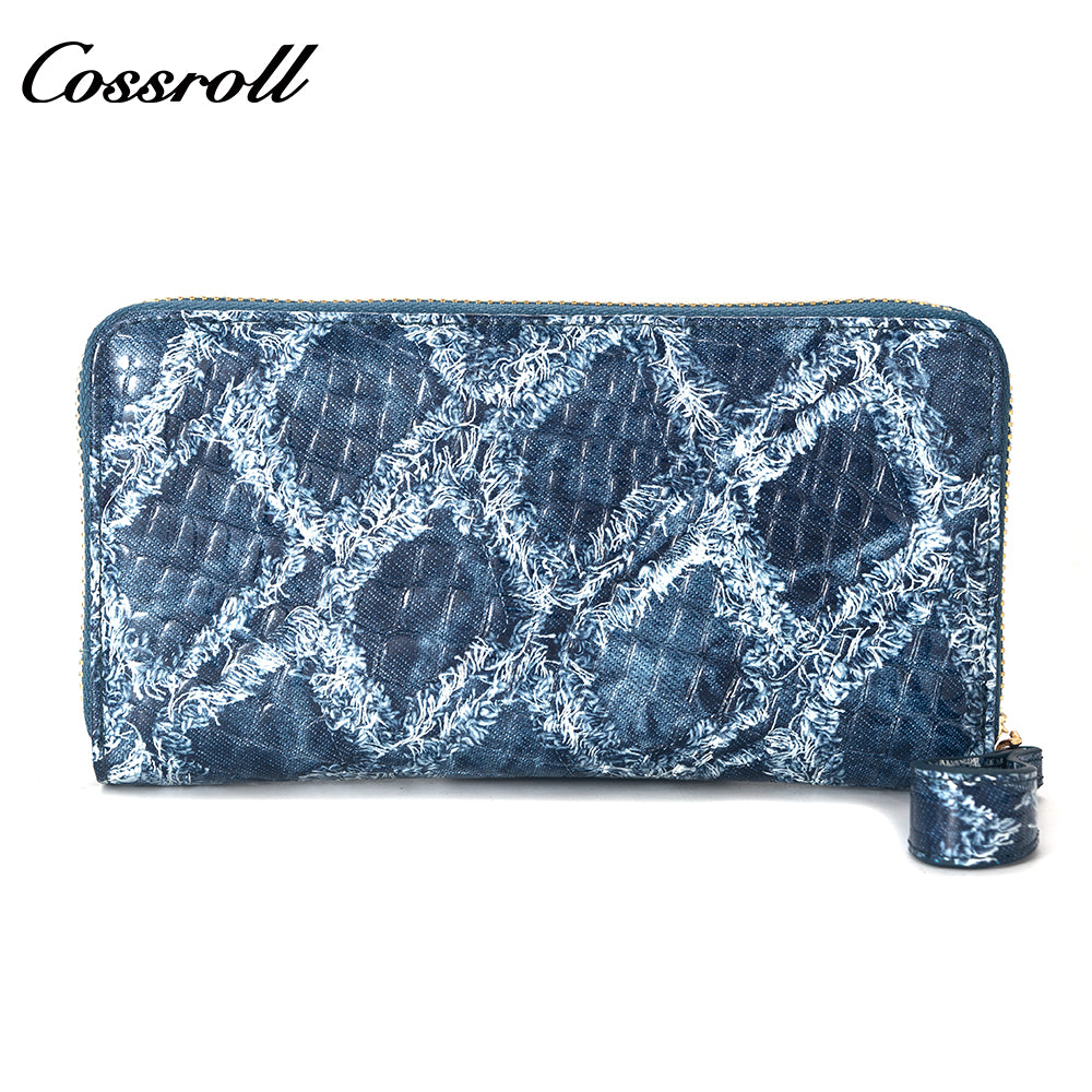 Comfortable New Design green personalised crocodile texture Genuine Leather