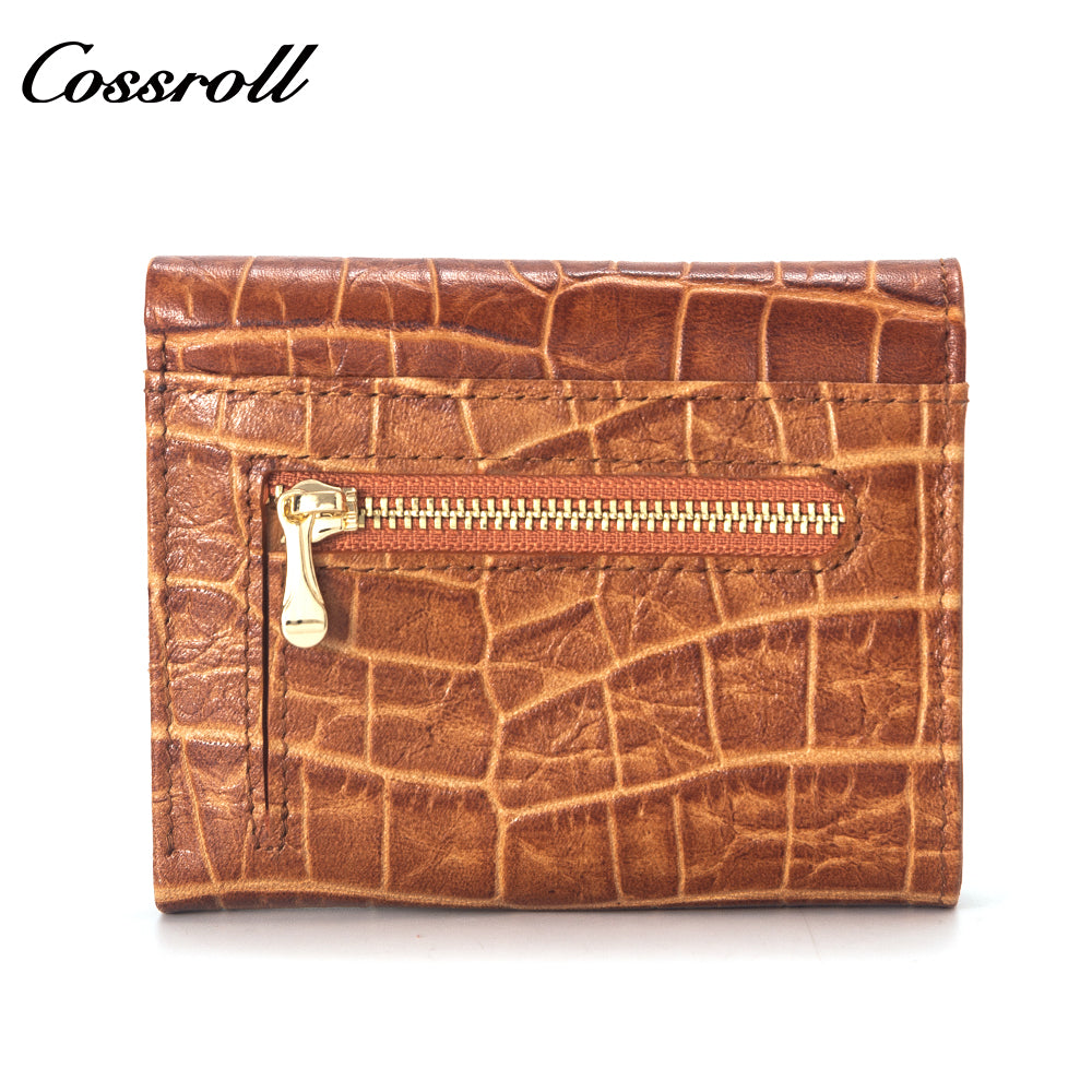 High Quality Wholesale Custom Cheap luxury leather crocodile texture Genuine Leather