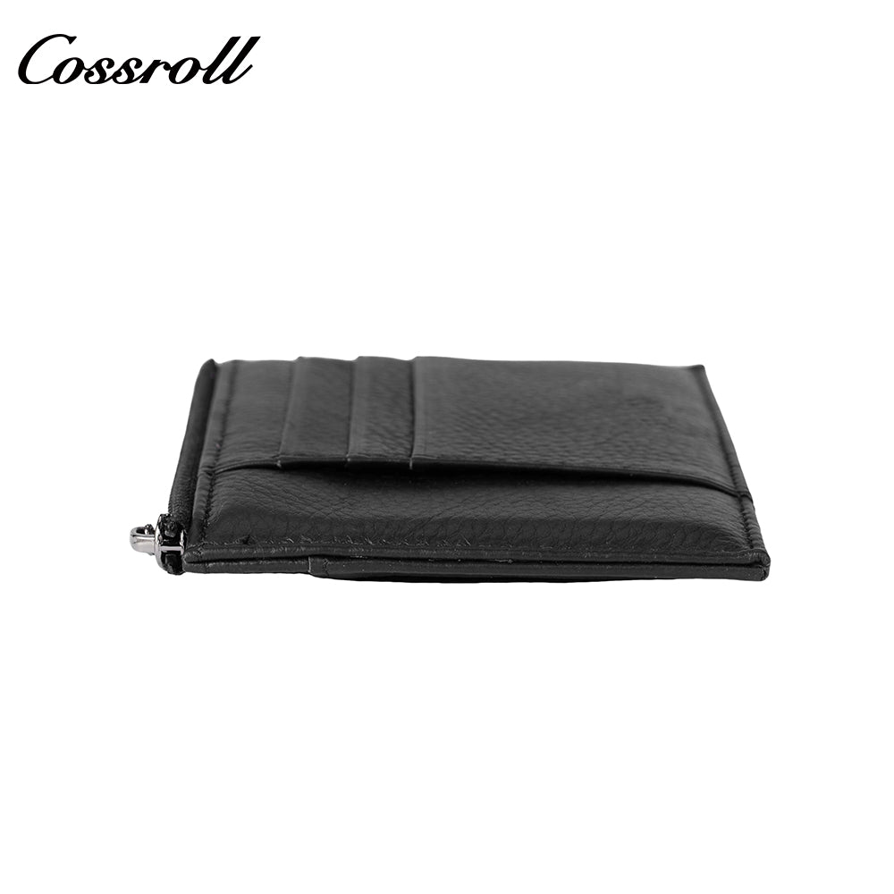 Amazon Ultra-thin Multi-card Slot Top Grain Cowhide Leather Women's Universal Multi-card Slot Wallet