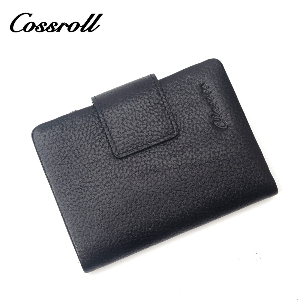 Hot Selling Bifold Leather black zipper Wallet For Men With Great Price