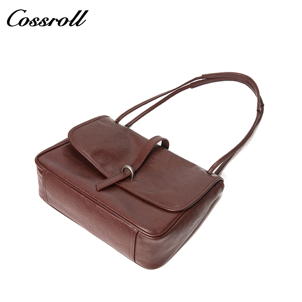 Genuine Women's Bag Vintage Handmade Vegetable Tanned Head Layer Cowhide Shoulder Bag Crossbody Bag Tote Bag Messenger Bag