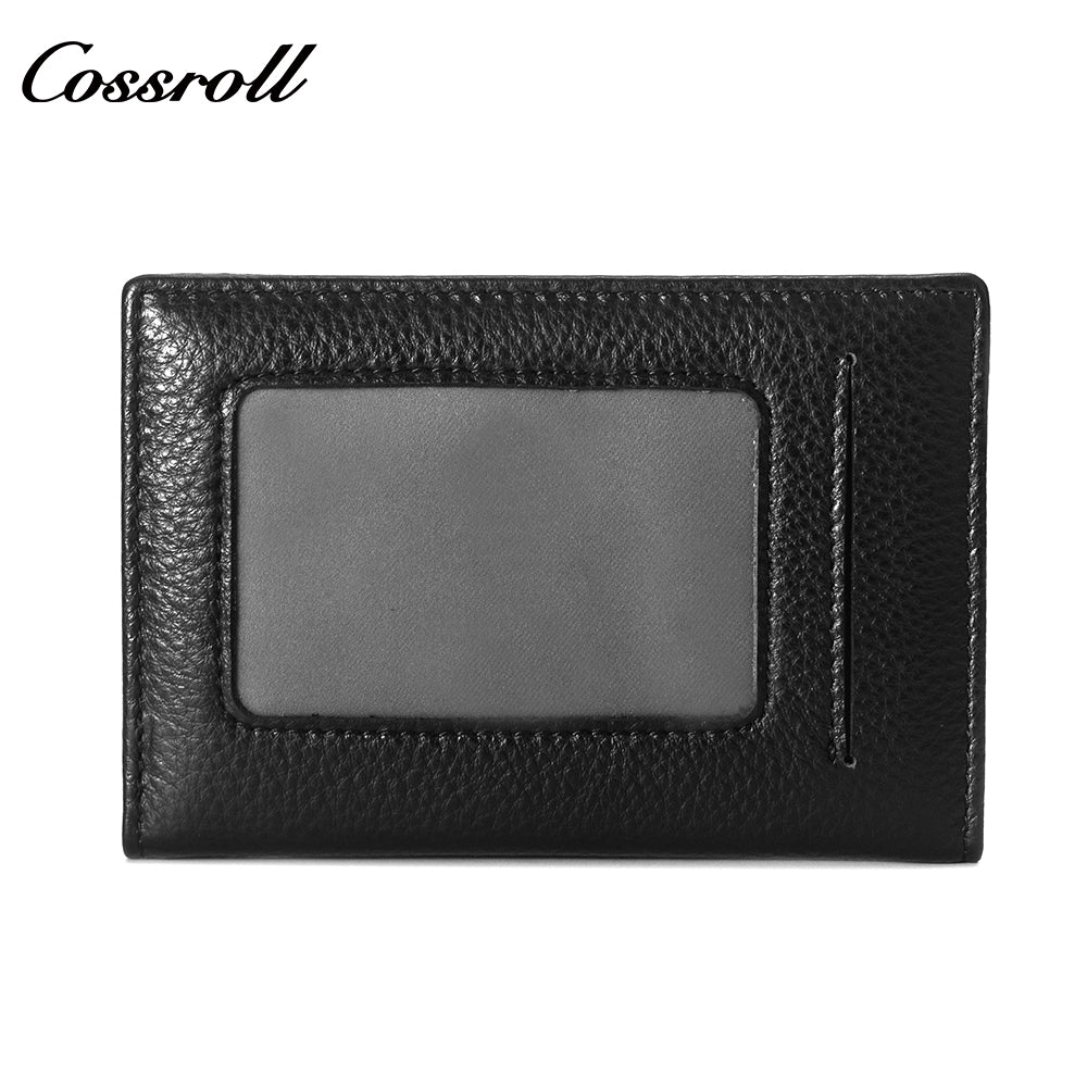 China Big Factory Good Price best quality genuine leather wallet Lychee leather