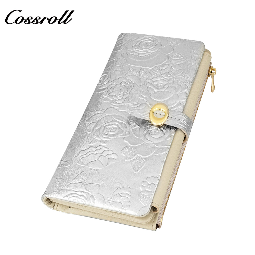 Most Popular best brand leather long wallet female Genuine Leather