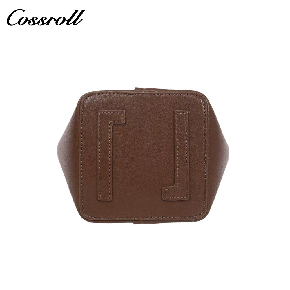 Vegetable Basket Bag Female Genuine Leather Commuter Niche Design Bucket Bag Head Layer Cowhide Single Shoulder Crossbody Bag