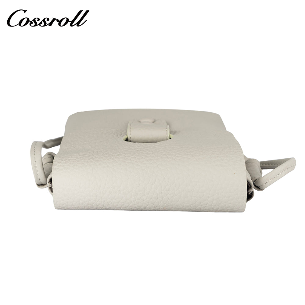 Pure cowhide crossbody bag small mobile phone bag women's 2024 new leather vertical bag cover leisure purse