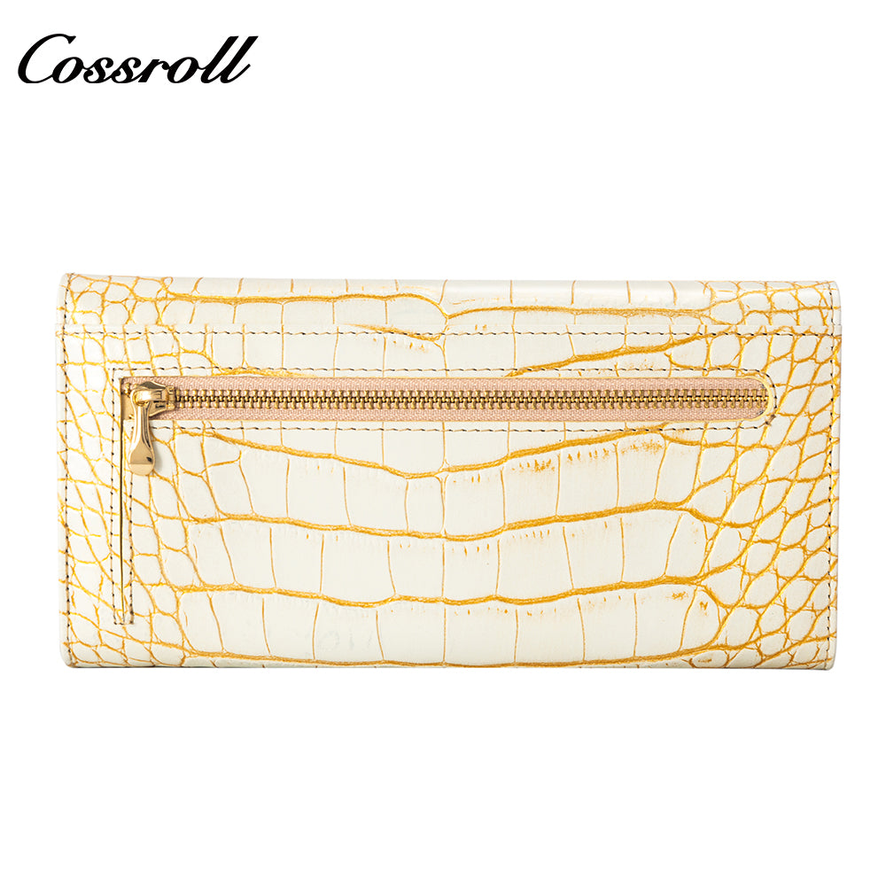 China Professional Customized luxury leather designer crocodile texture Genuine Leather