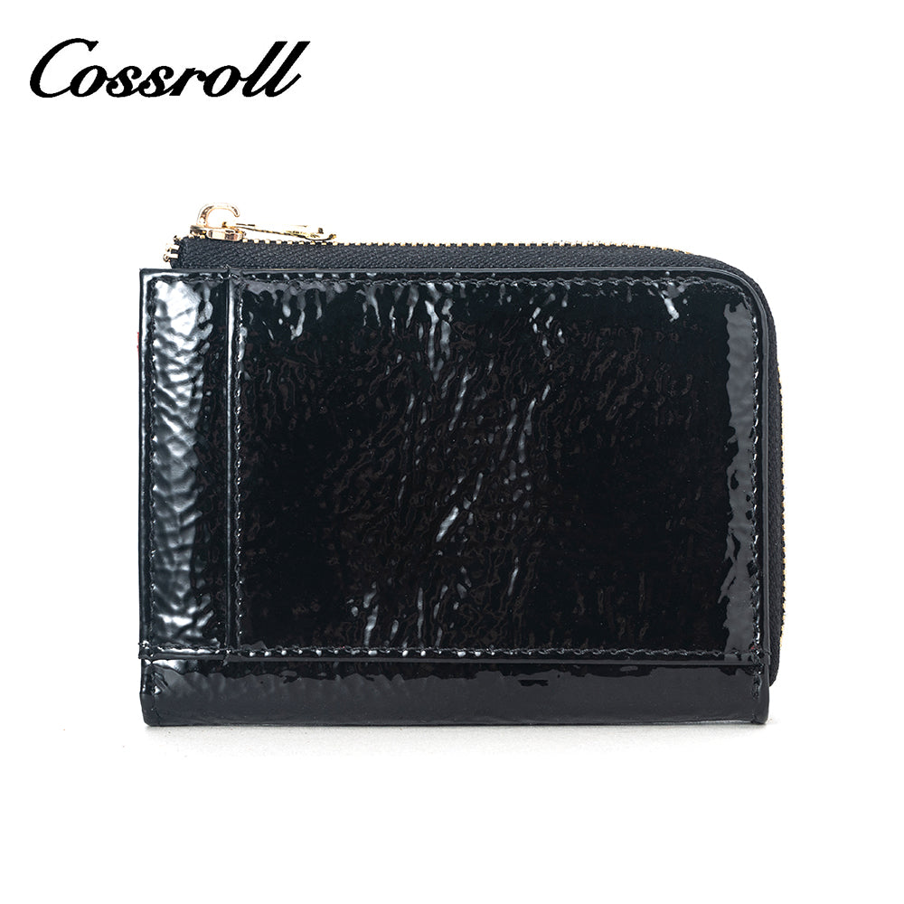 New Customization black leather travel wallet for women With Good Shop