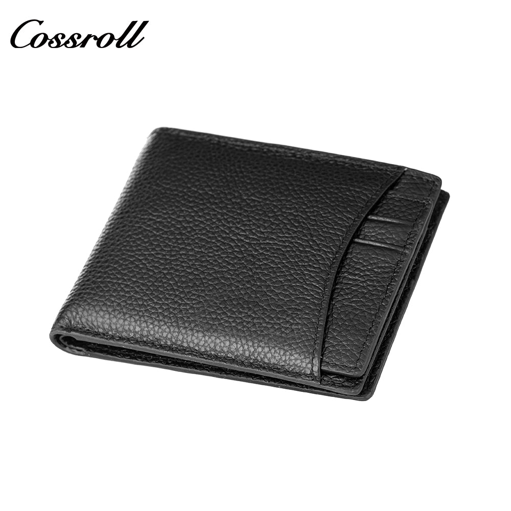 Business Men's Genuine Leather Wallet Multi Card Position Cowhide Horizontal Simple Coin Purse