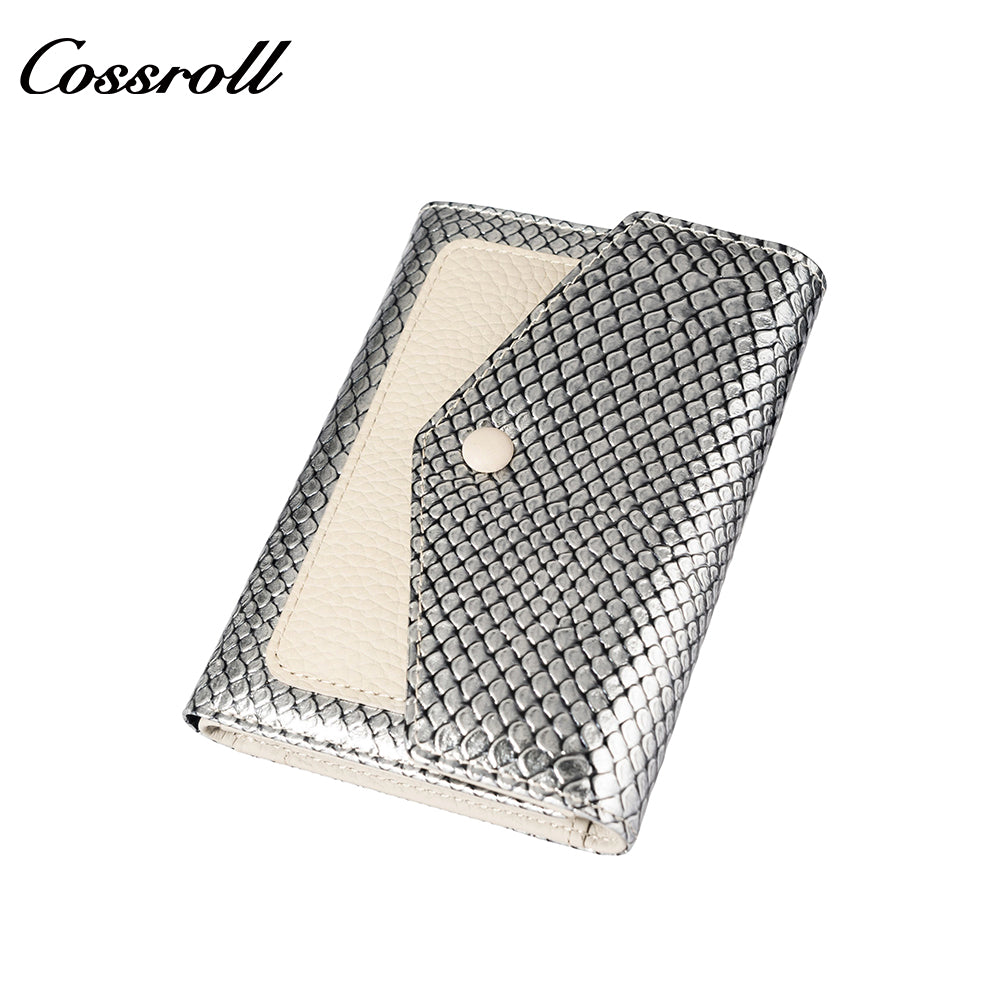 Cross-border explosive Korean envelope card bag wallet snake leather large capacity wallet
