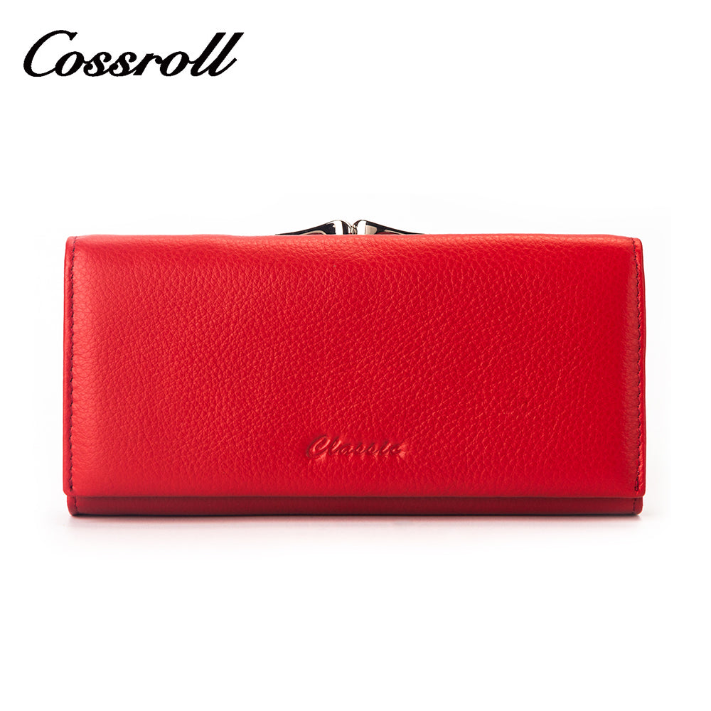 Women Thick Leather Long Wallets With Card Slots