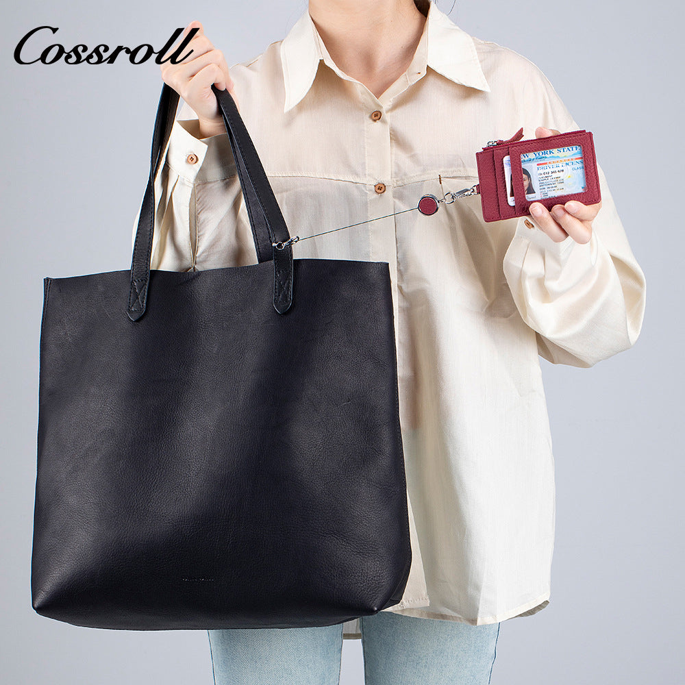 The first layer of cowhide Japanese multi-functional ultra-thin document card bag leather document bag