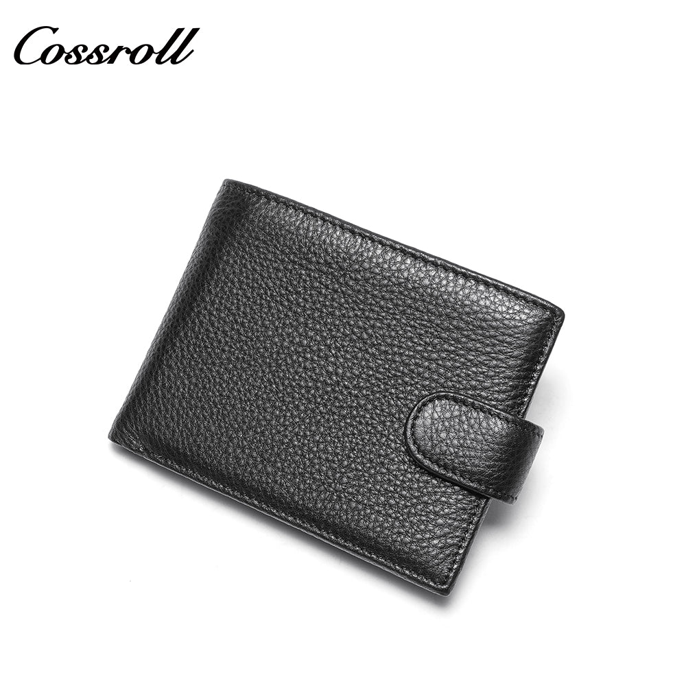Cowhide short foreign trade head layer zipper buckle money clip new leather wallet change men's wallet