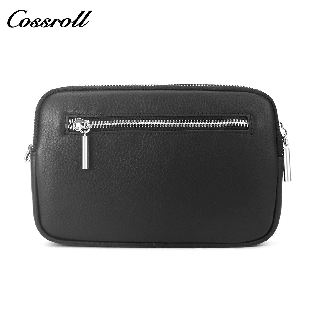 2024 new black leather women's crossbody bag Leather simple square box high-quality cowhide shoulder bag