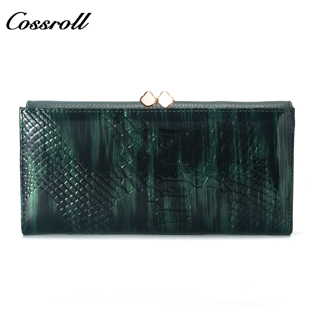 Wholesale High Quality ladies purse geniune leather wallet Lychee leather