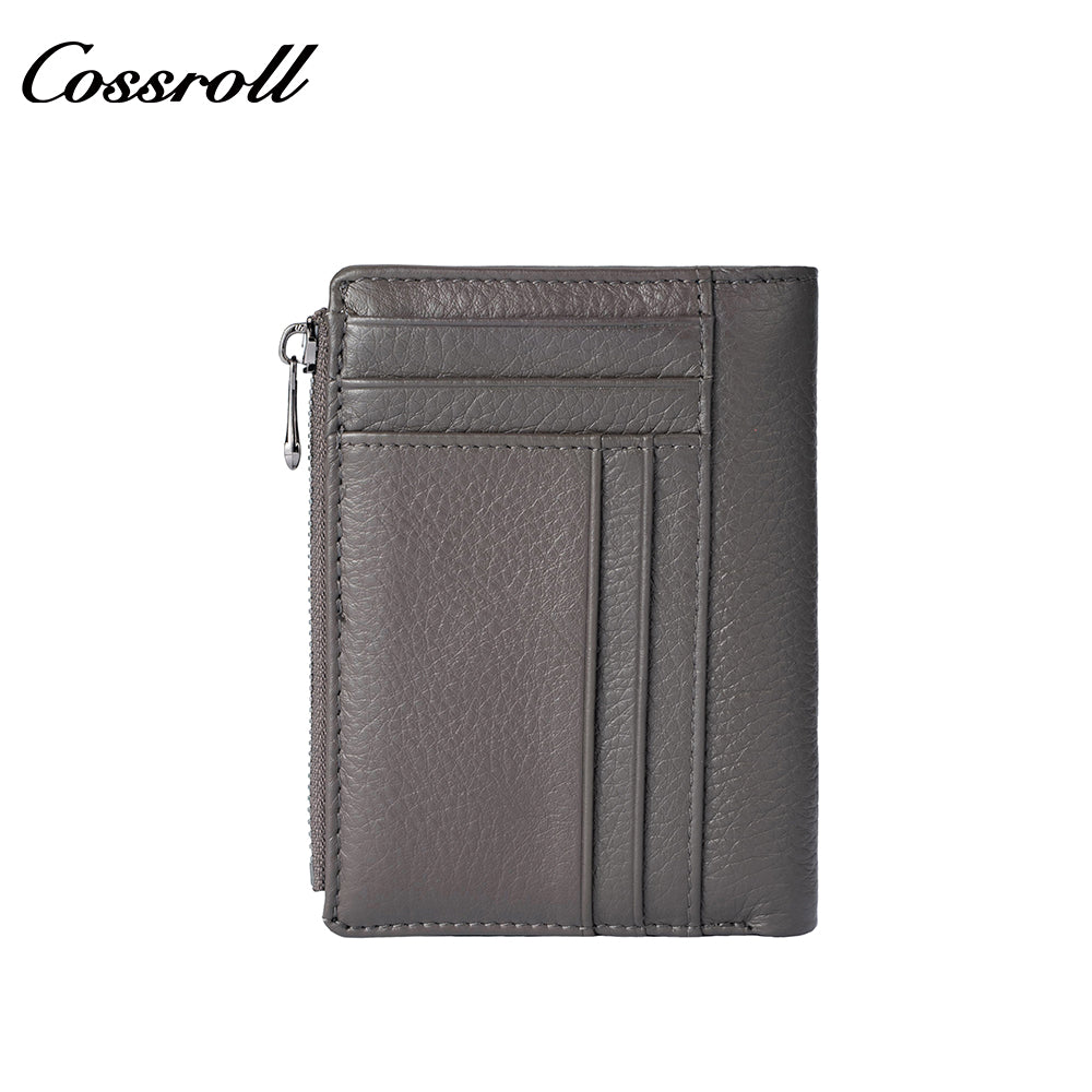 Leather Goods Factory Genuine Leather Wallet Multi-Card Slot Zipper Wallet Large Capacity Multifunctional Women's Wallet