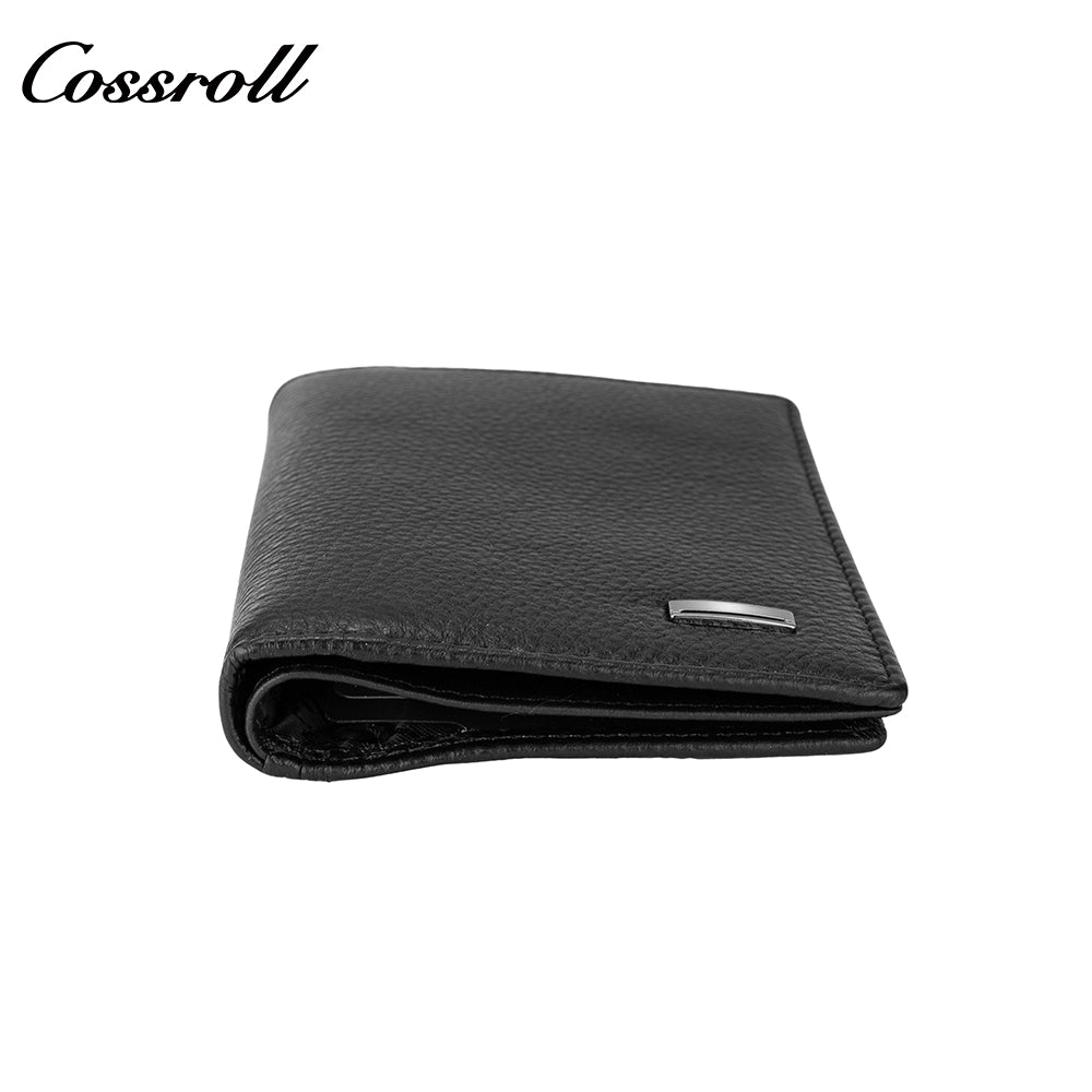 New men's buttonless light simple popular fashion leather wallet