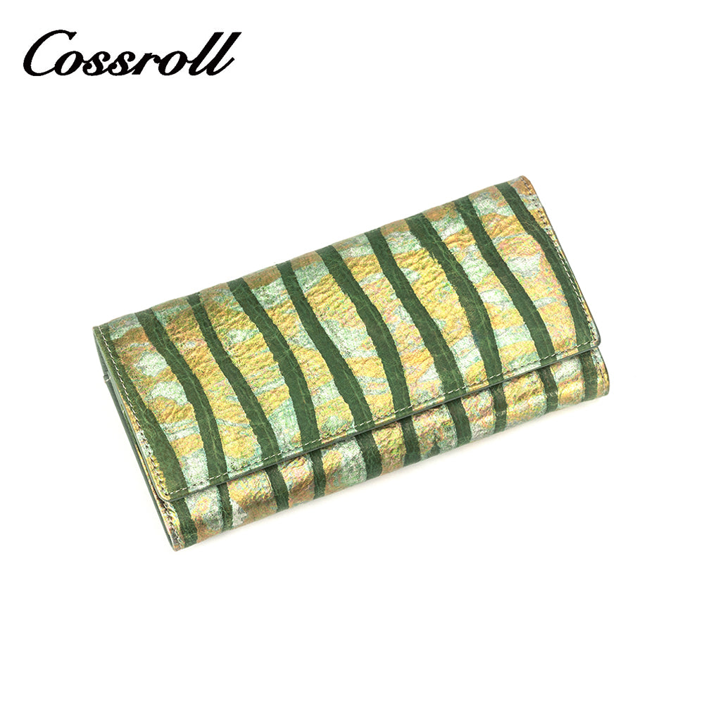 2024 Custom high-end leather women's printed leather wallet for the European market